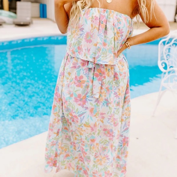 RAINFOREST VIEWS MAXI IN SKY BLUE CURVES - Picture 3 of 4